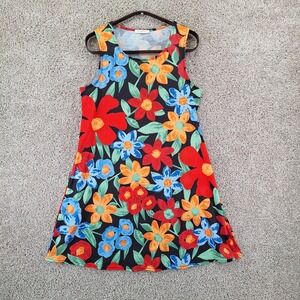 SimpleFun Dress Womens Medium Floral Sleeveless Tunic A-Line Boho Summer